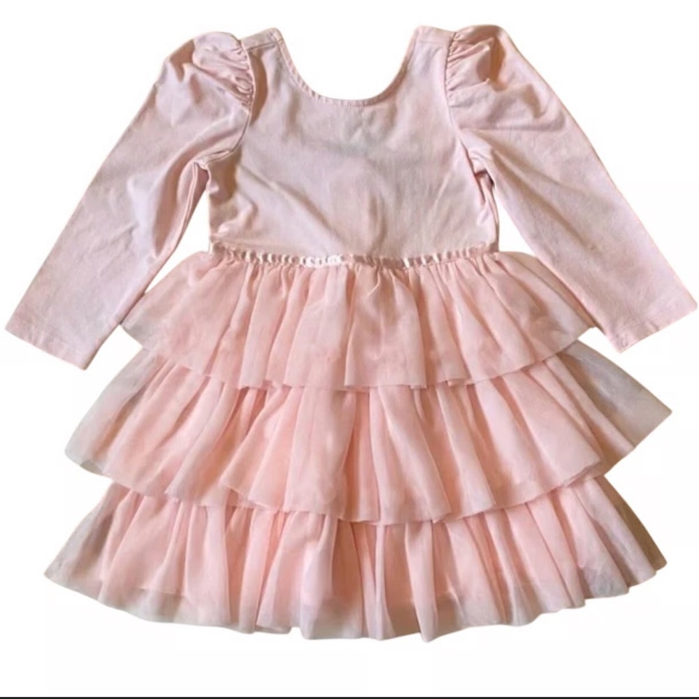 Janie and Jack Blush Tiered Tulle Dress - Picture 4 of 6